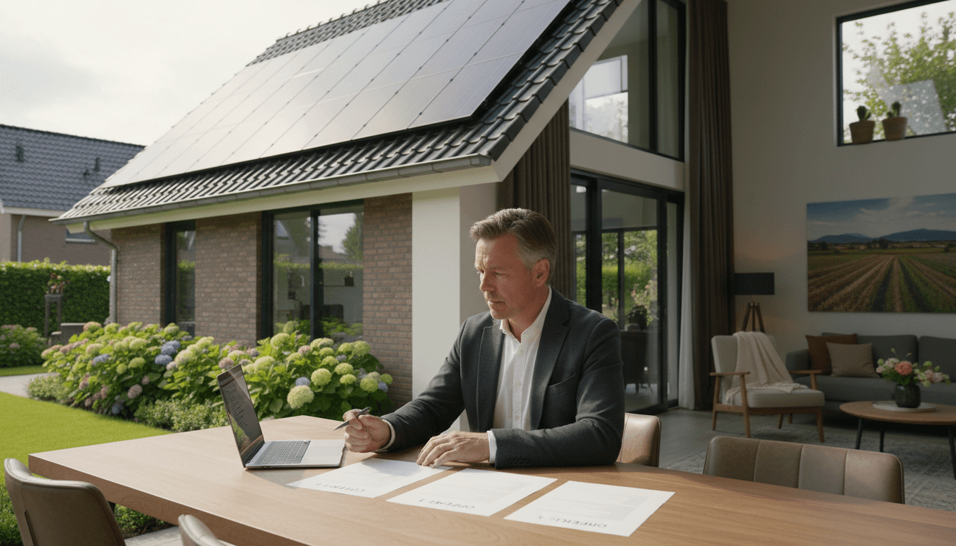 Offertes voor zonnepanelen vergelijken: 5 dingen die je moet checken